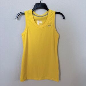 Nike Women's Yellow Dri-FIT Tank Top